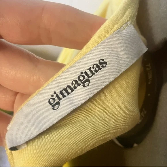 SOLD Gimaguas Yellow Disco Miniskirt, large - Picture 5 of 6